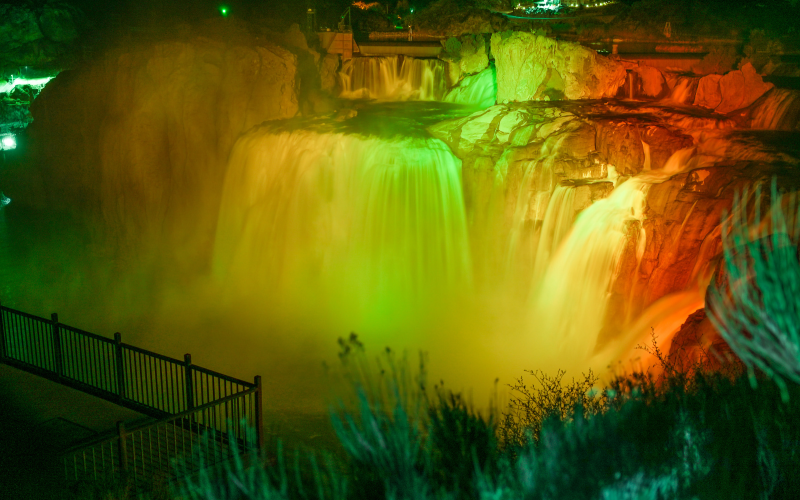 Shoshone Falls Light Show Returns with Bigger Flows